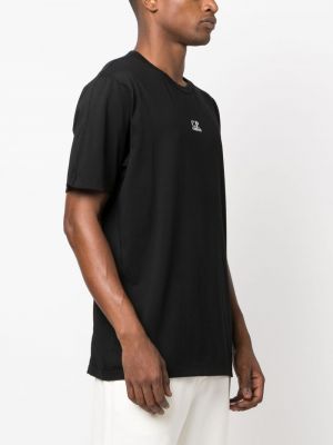 Bavlněné tričko s potiskem C.p. Company černé