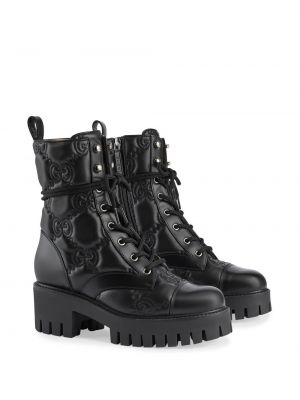 Pikowane ankle boots Gucci czarne