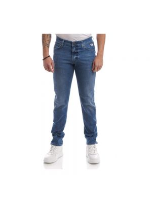 Szorty jeansowe slim fit Roy Rogers niebieskie