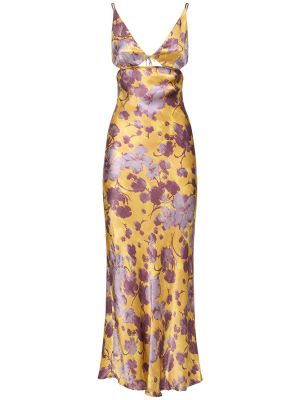Rochie lunga din viscoză cu model floral Bec + Bridge