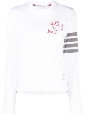 Långärmad t-shirt Thom Browne vit