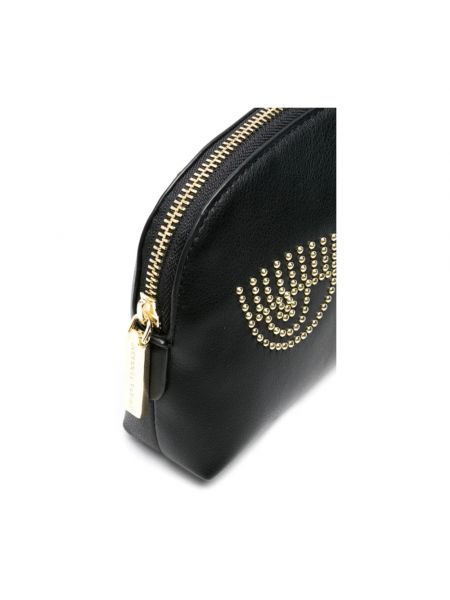 Bolsa de tela con bordado Chiara Ferragni Collection negro