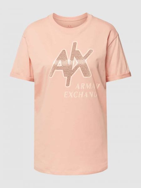 Koszulka Armani Exchange pomarańczowa