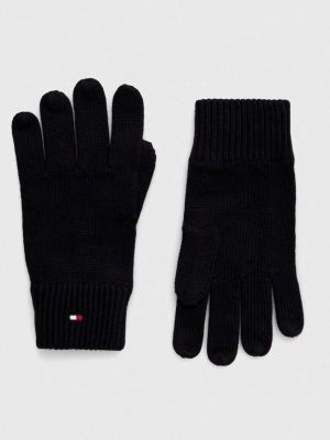 Rękawiczki z kaszmiru Tommy Hilfiger czarne