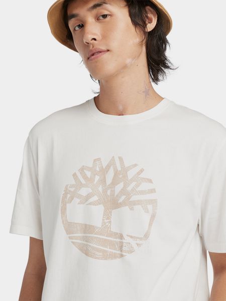 Хлопковая футболка Timberland белая