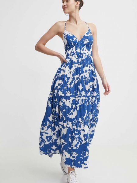 Sukienka długa Abercrombie & Fitch niebieska