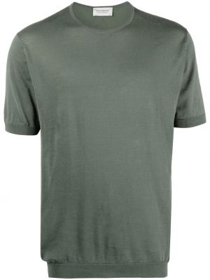 Bavlnené tričko John Smedley zelená