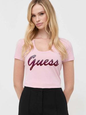 Koszulka Guess różowa