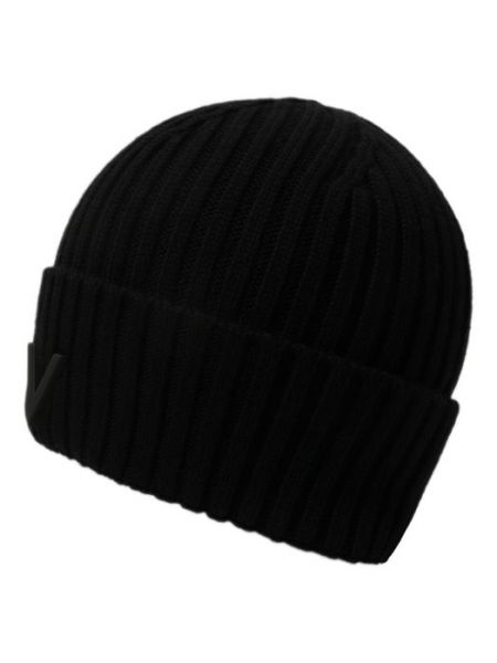 Шерстяная шапка Valentino черная