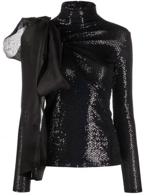 Bluzka z kokardką Atu Body Couture czarna