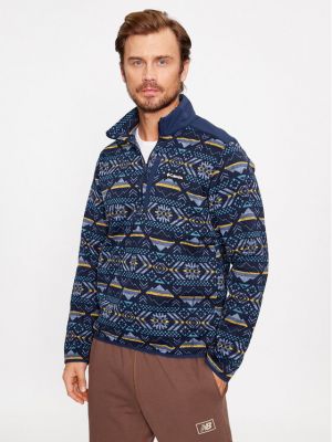 Raštuotas flisas megztinis su užtrauktuku Columbia mėlyna