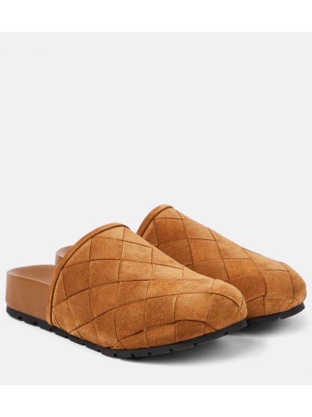 Zuecos de ante Bottega Veneta marrón