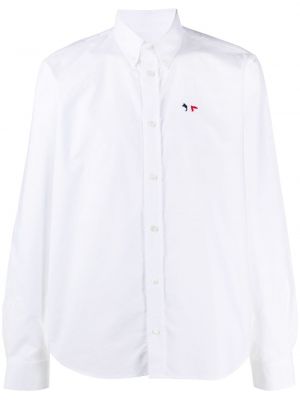 Риза бродирана Maison Kitsuné бяло