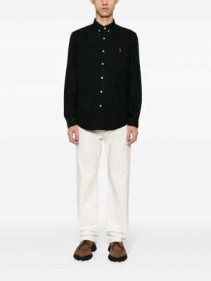 Kokvilnas polo krekls Polo Ralph Lauren melns