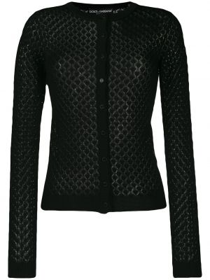 Cardigan i stickad Dolce & Gabbana svart