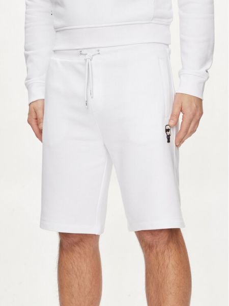 Priliehavé športové šortky Karl Lagerfeld biela