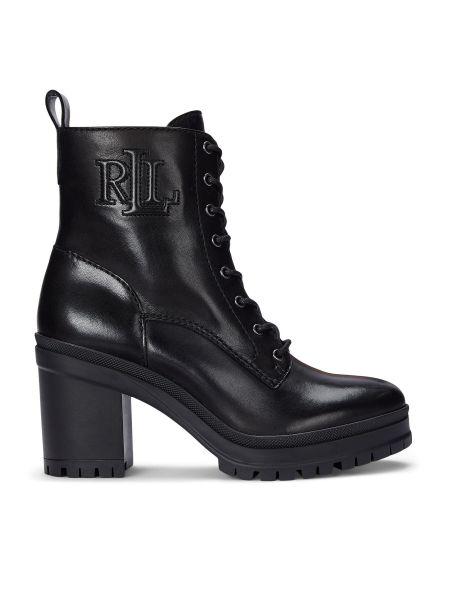 Členkové topánky Lauren Ralph Lauren čierna