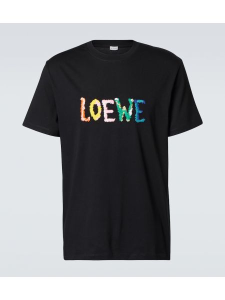 Bomuld t-shirt Loewe sort