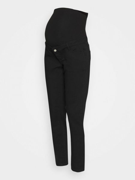 Jeansy relaxed fit Missguided Maternity czarne