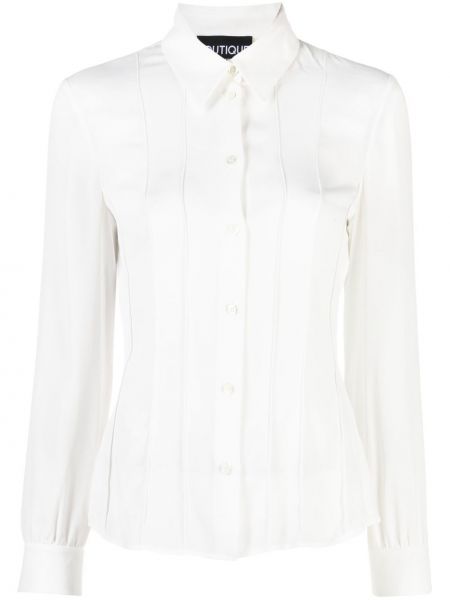 Plisovaná košeľa Boutique Moschino biela