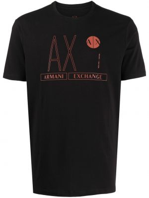 Trykt t-skjorte Armani Exchange svart