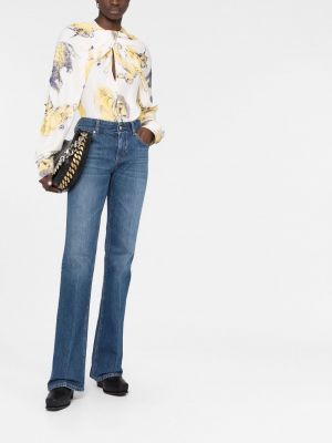 Straight fit džíny s vysokým pasem Stella Mccartney modré