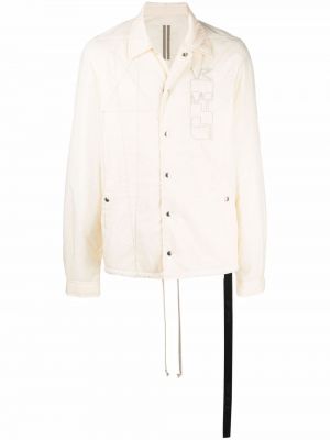 Pikowana haftowana kurtka Rick Owens Drkshdw biała