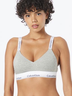 Mäkká podprsenka Calvin Klein Underwear sivá