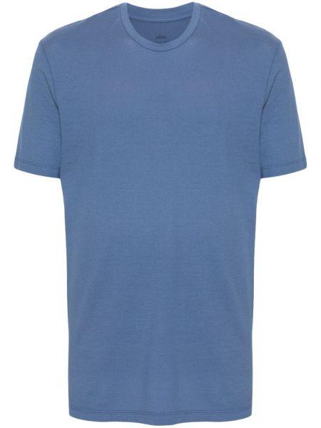 Bavlněné tričko s kulatým výstřihem Altea modré