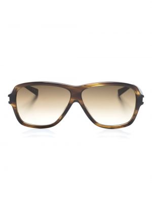 Oversize слънчеви очила Saint Laurent Eyewear кафяво