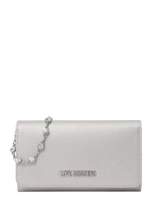 Pisemska torbica Love Moschino srebrna