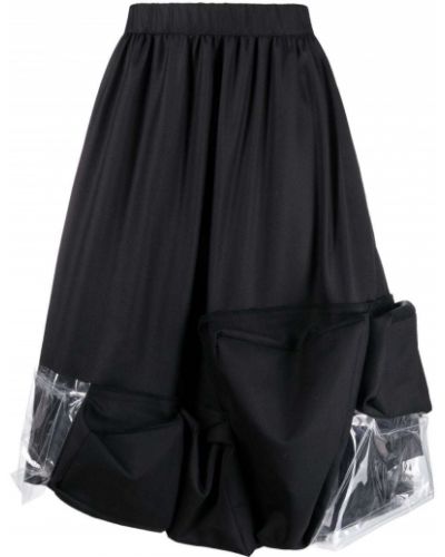 Asymetrické průsvitné sukně Comme Des Garçons černé
