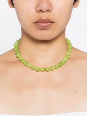 Perlen brosche Anni Lu grün