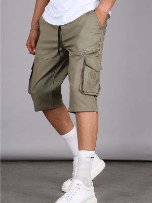 Cargo kratke hlače z žepi Madmext kaki