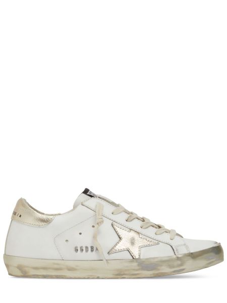 Stjernemønster læder sneakers Golden Goose hvid