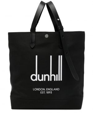 Шопинг чанта с принт Dunhill черно