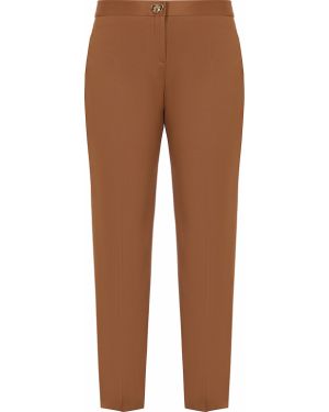 Шерстяные брюки Salvatore Ferragamo, коричневые