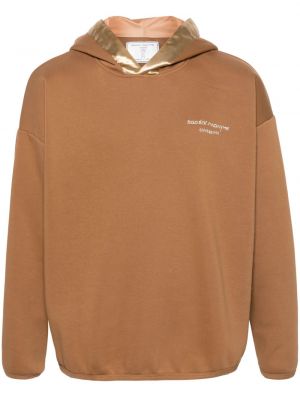 Siuvinėtas džemperis su gobtuvu satininis Société Anonyme ruda
