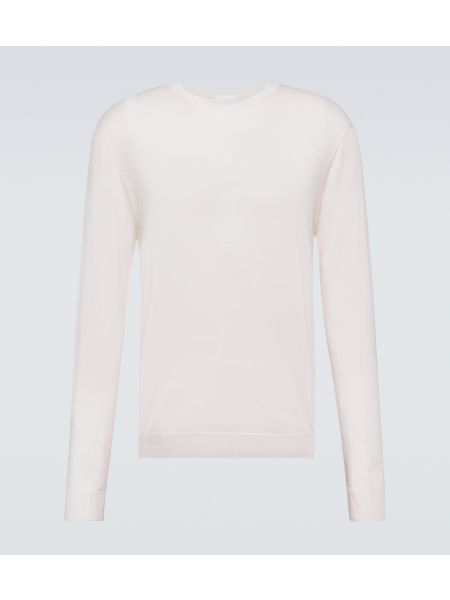 Кашемировый шелковый шерстяной свитер Lardini белый