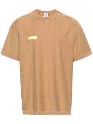 Bavlnené tričko Vetements hnedá