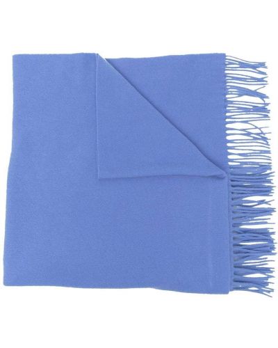 Bufanda con flecos de lana Alysi azul