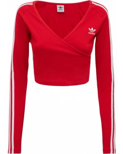 Риза с дълъг ръкав Adidas Originals червено