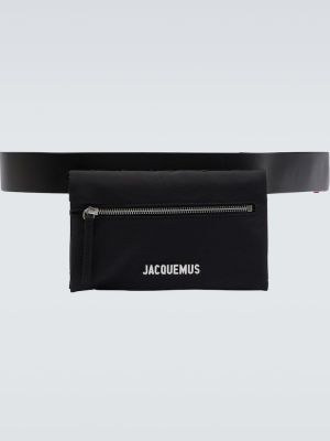 Kožený opasok Jacquemus čierna
