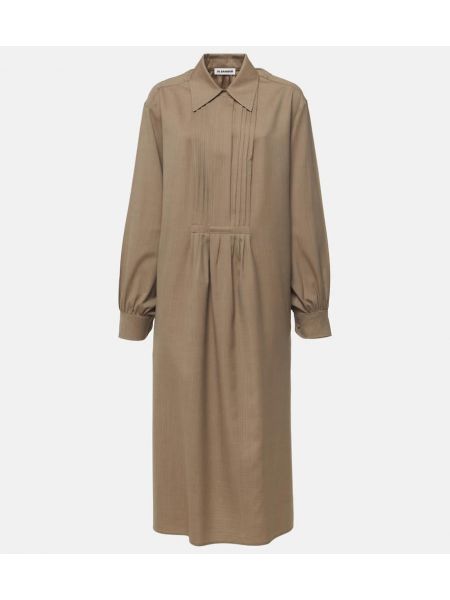 Ull dress Jil Sander brun