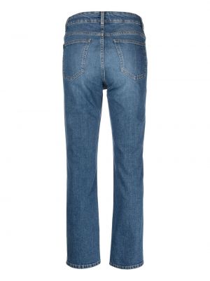 Bavlněné straight fit džíny Filippa K modré