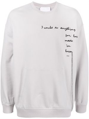 Sweatshirt mit rundhalsausschnitt mit print Ports V grau