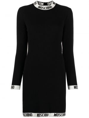 Mini vestido de encaje Moschino negro