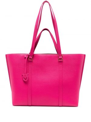 Kožená nákupná taška Pinko ružová