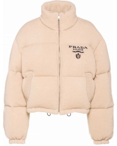 Кашемировая куртка Prada, бежевая