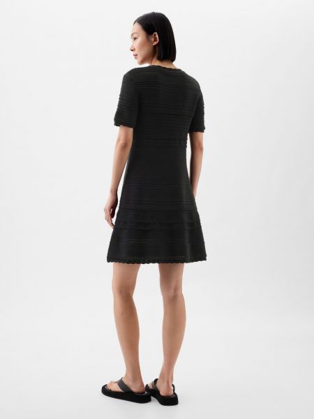 Bavlněné mini šaty Gap černé